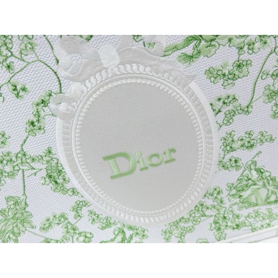 Premio Replica Borsa Dior Book Tote piccolo/media/grande con tracolla ricamo Toile de Jouy multicolore verde Imitazione Outlet
