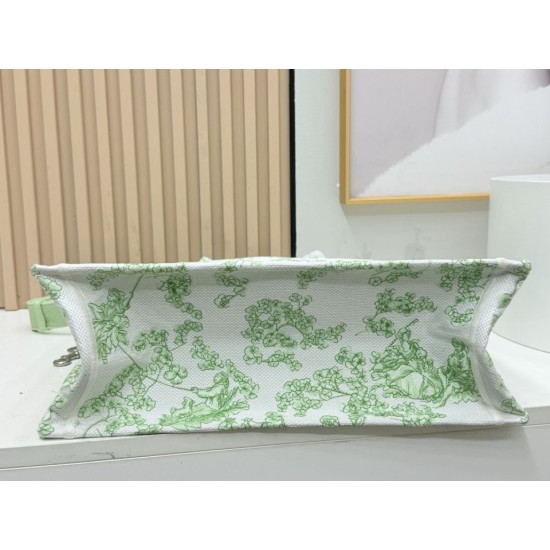 Premio Replica Borsa Dior Book Tote piccolo/media/grande con tracolla ricamo Toile de Jouy multicolore verde Imitazione Outlet
