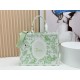 Premio Replica Borsa Dior Book Tote piccolo/media/grande con tracolla ricamo Toile de Jouy multicolore verde Imitazione Outlet