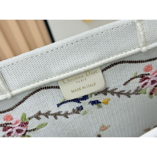 Premio Replica Borsa Dioramour  Dior Book Tote con tracolla multicolore fiori Revolution ricamati bianchi Imitazione Outlet