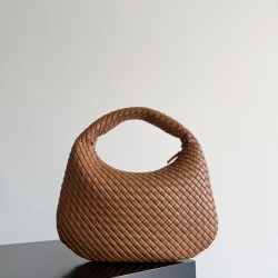 Premio Replica Borsa a spalla hobo Veneta piccola/grande Bottega Veneta intrecciata marrone Imitazione Outlet