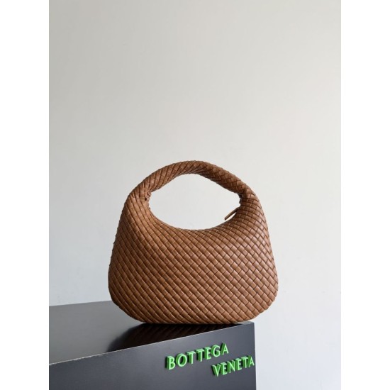 Premio Replica Borsa a spalla hobo Veneta piccola/grande Bottega Veneta intrecciata marrone Imitazione Outlet