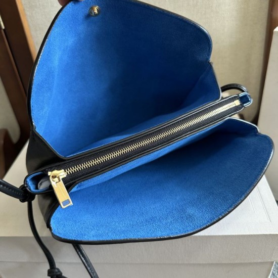 Premio Replica Borsa Celine Trio Flap morbida pelle di agnello nera Imitazione Outlet