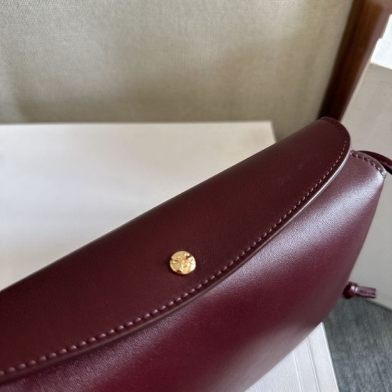 Premio Replica Borsa Celine Trio Flap morbida pelle di agnello bordeaux Imitazione Outlet