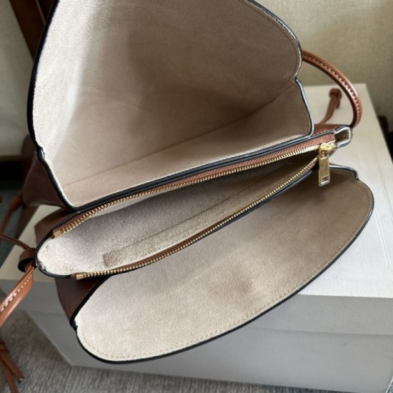 Premio Replica Borse Celine Trio Flap morbida pelle di agnello Marrone Imitazione Outlet