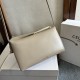 Premio Replica Borse Celine Trio Flap morbida pelle di agnello grigia Imitazione Outlet