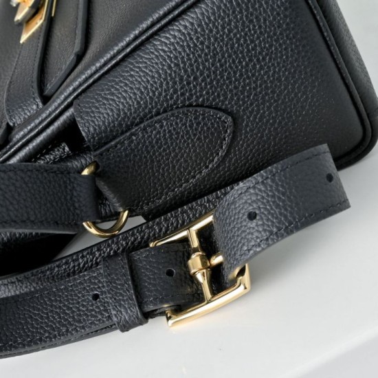 Premio Replica Borsa a tracolla Hermes Kelly Messenger nera Imitazione Outlet
