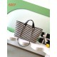 Premio Replica Borsa shopping Tote Chanel Deauville AS6007 tela righe bianca/nero Imitazione Outlet