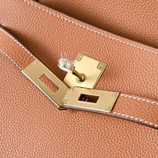 Premio Replica Borsa a tracolla Hermes Kelly Messenger marrone Imitazione Outlet
