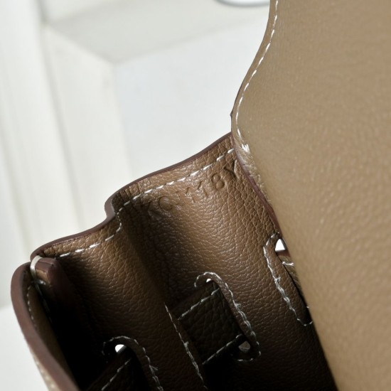 Premio Replica Borsa a tracolla Hermes Kelly Messenger grigia Imitazione Outlet