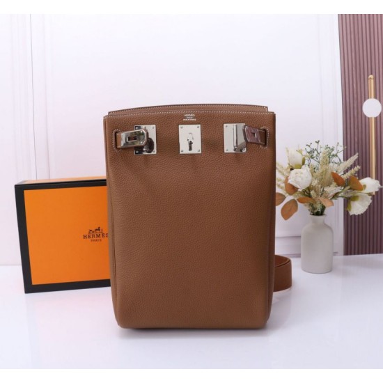 Premio Replica Zaino Hermès Hac à Dos marrone Imitazione Outlet