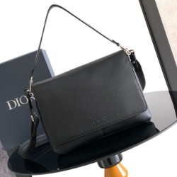 Premio Replica Borsa a tracolla Dior Privé Messenger Uomo con patta nera Imitazione Outlet