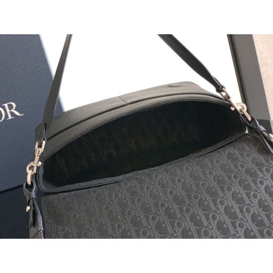 Premio Replica Borsa a tracolla Dior Privé Messenger Uomo con patta nera Imitazione Outlet