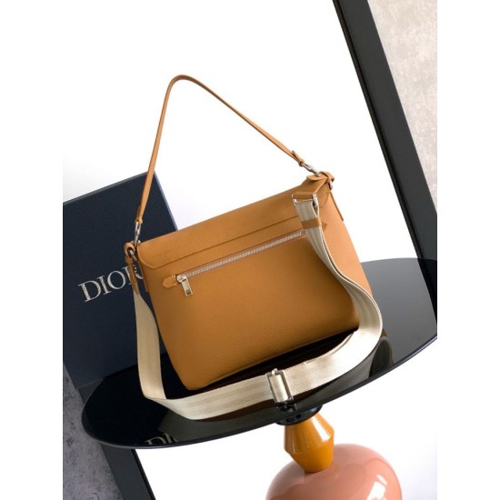 Premio Replica Borsa a tracolla Dior Privé Messenger Uomo con patta Giallo Imitazione Outlet