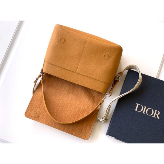 Premio Replica Borsa a tracolla Dior Privé Messenger Uomo con patta Giallo Imitazione Outlet