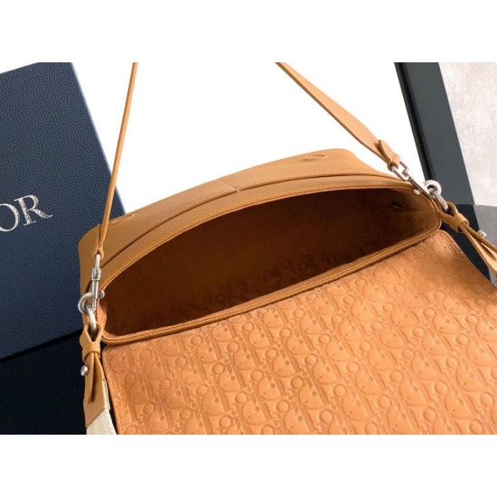 Premio Replica Borsa a tracolla Dior Privé Messenger Uomo con patta Giallo Imitazione Outlet