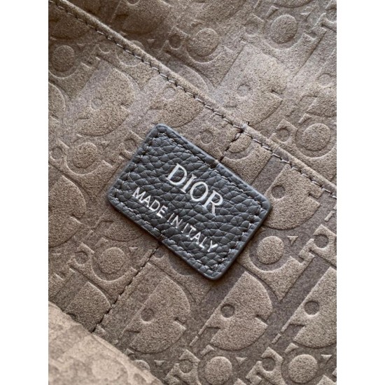 Premio Replica Borsa a tracolla Dior Privé Messenger Uomo con patta Grigia Imitazione Outlet