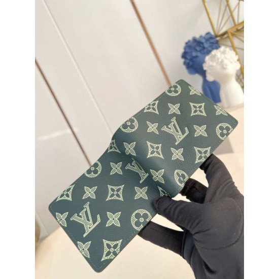 Falso Perfetto Portafoglio multiplo LV M27150 verde Imitazione Outlet Online