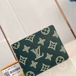 Falso Perfetto Portafoglio multiplo LV M27150 verde Imitazione Outlet Online