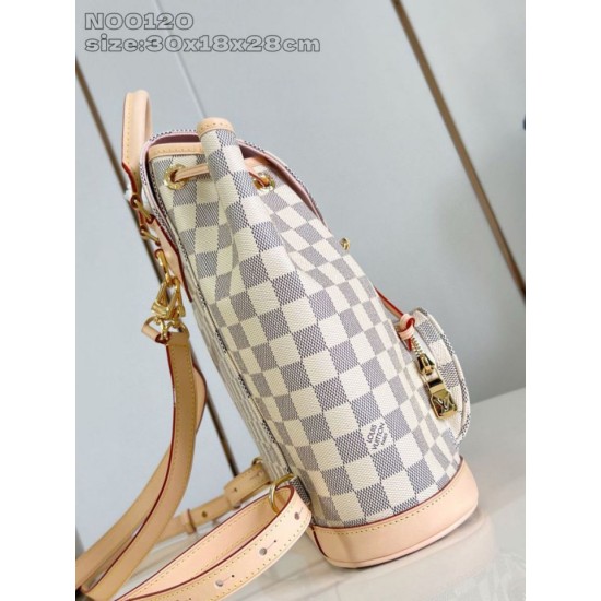 Falso Perfetto Zaino Louis Vuitton N00120 Montsouris PM Beige Imitazione Outlet Online