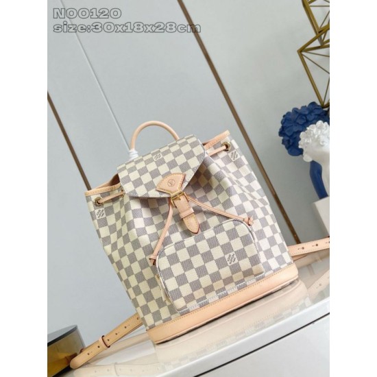 Falso Perfetto Zaino Louis Vuitton N00120 Montsouris PM Beige Imitazione Outlet Online