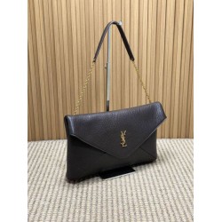Falso Perfetto YSL Saint Laurent Cassandre Borsa a busta grande con catena Claret Imitazione Outlet Online