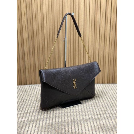 Falso Perfetto YSL Saint Laurent Cassandre Borsa a busta grande con catena Claret Imitazione Outlet Online