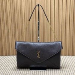 Falso Perfetto YSL Saint Laurent Cassandre Borsa a busta grande con catena Claret Imitazione Outlet Online