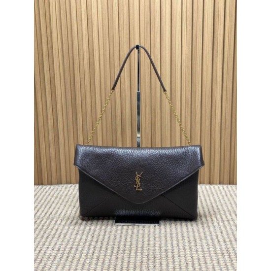 Falso Perfetto YSL Saint Laurent Cassandre Borsa a busta grande con catena Claret Imitazione Outlet Online