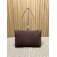 Falso Perfetto YSL Saint Laurent Cassandre Borsa a busta grande con catena scamosciata marrone Imitazione Outlet Online
