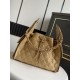 Falso Perfetto Borsa a mano Chanel 25 Mini Hobo AS5293 Rafia intrecciata Marrone/Nero Imitazione Outlet Online
