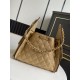 Falso Perfetto Borsa a mano Chanel 25 Mini Hobo AS5293 Rafia intrecciata Marrone/Nero Imitazione Outlet Online