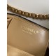 Falso Perfetto Borsa a mano Chanel 25 Mini Hobo AS5293 Rafia intrecciata Marrone/Nero Imitazione Outlet Online