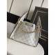Falso Perfetto Borsa a mano Chanel 25 Mini Hobo AS5293 Rafia intrecciata Beige/Nero Imitazione Outlet Online