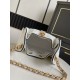 Falso Perfetto Borsa a mano Chanel 25 Mini Hobo AS5293 Rafia intrecciata Beige/Nero Imitazione Outlet Online