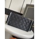 Falso Perfetto Borsa a mano Chanel 25 Mini Hobo AS5293 Rafia intrecciata Nero Imitazione Outlet Online