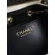 Falso Perfetto Borsa a mano Chanel 25 Mini Hobo AS5293 Rafia intrecciata Nero Imitazione Outlet Online