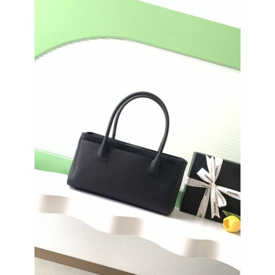 Falso Perfetto Borse tote Chanel Cerf Executive AS2156 pelle di caviale Nero Imitazione Outlet Online