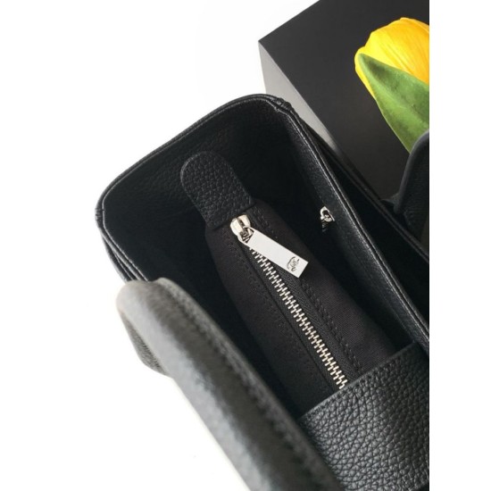 Falso Perfetto Borse tote Chanel Cerf Executive AS2156 pelle di caviale Nero Imitazione Outlet Online