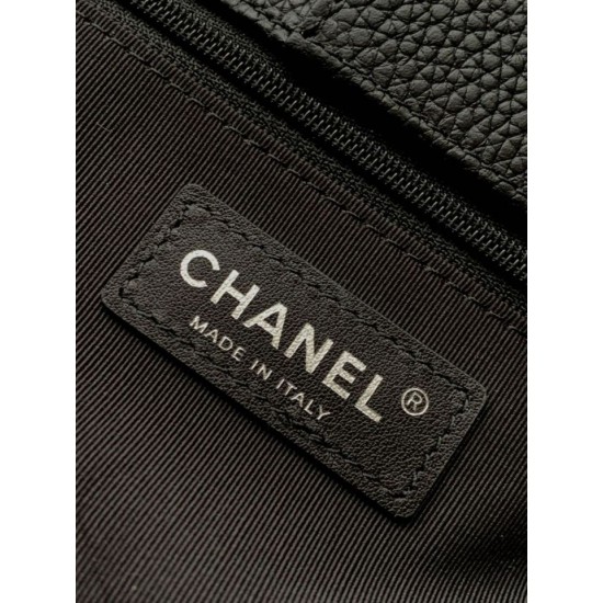 Falso Perfetto Borse tote Chanel Cerf Executive AS2156 pelle di caviale Nero Imitazione Outlet Online