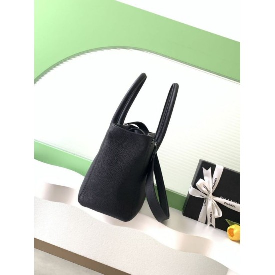 Falso Perfetto Borse tote Chanel Cerf Executive AS2157 pelle di caviale Nero Imitazione Outlet Online