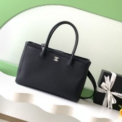 Falso Perfetto Borse tote Chanel Cerf Executive AS2157 pelle di caviale Nero Imitazione Outlet Online