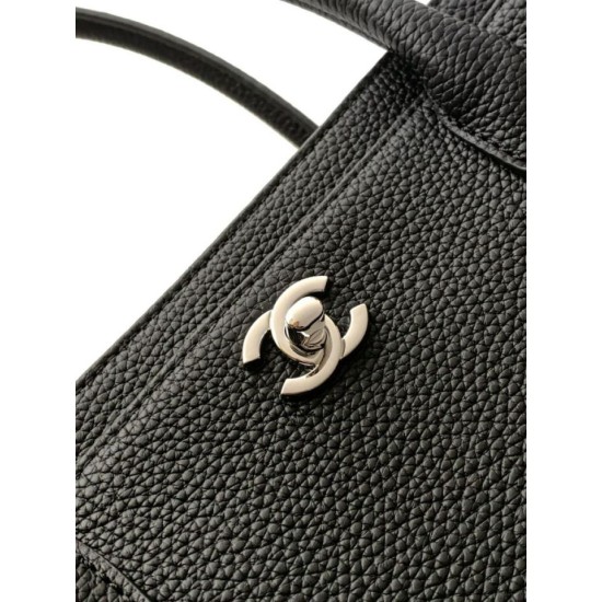 Falso Perfetto Borse tote Chanel Cerf Executive AS2157 pelle di caviale Nero Imitazione Outlet Online