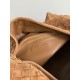 Falso Perfetto Borsa a tracolla Bottega Veneta Large Hop pelle scamosciata marrone Imitazione Outlet Online