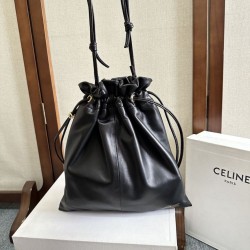Falso Perfetto Borse piccola Hobo Celine Crystal Nera Imitazione Outlet Online