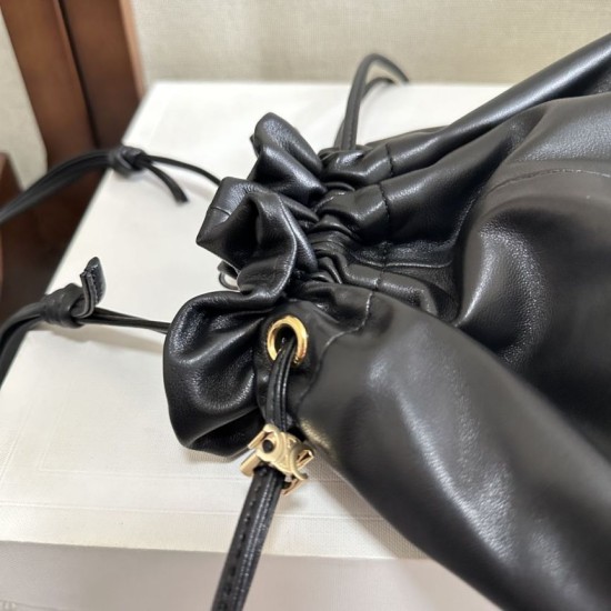 Falso Perfetto Borse piccola Hobo Celine Crystal Nera Imitazione Outlet Online
