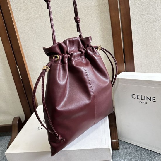 Falso Perfetto Borse piccola Hobo Celine Crystal Marrone Imitazione Outlet Online