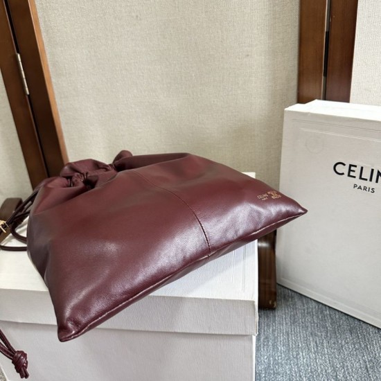 Falso Perfetto Borse piccola Hobo Celine Crystal Marrone Imitazione Outlet Online