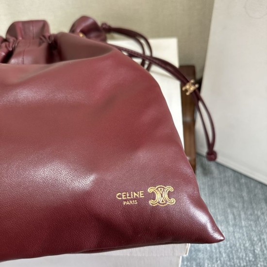 Falso Perfetto Borse piccola Hobo Celine Crystal Marrone Imitazione Outlet Online