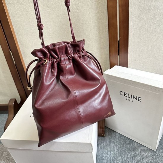 Falso Perfetto Borse piccola Hobo Celine Crystal Marrone Imitazione Outlet Online